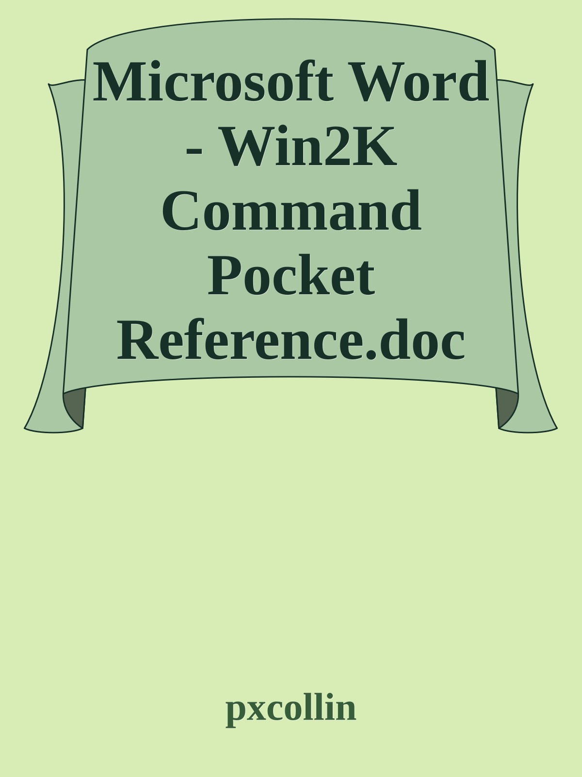 Microsoft Word - Win2K Command Pocket Reference.doc