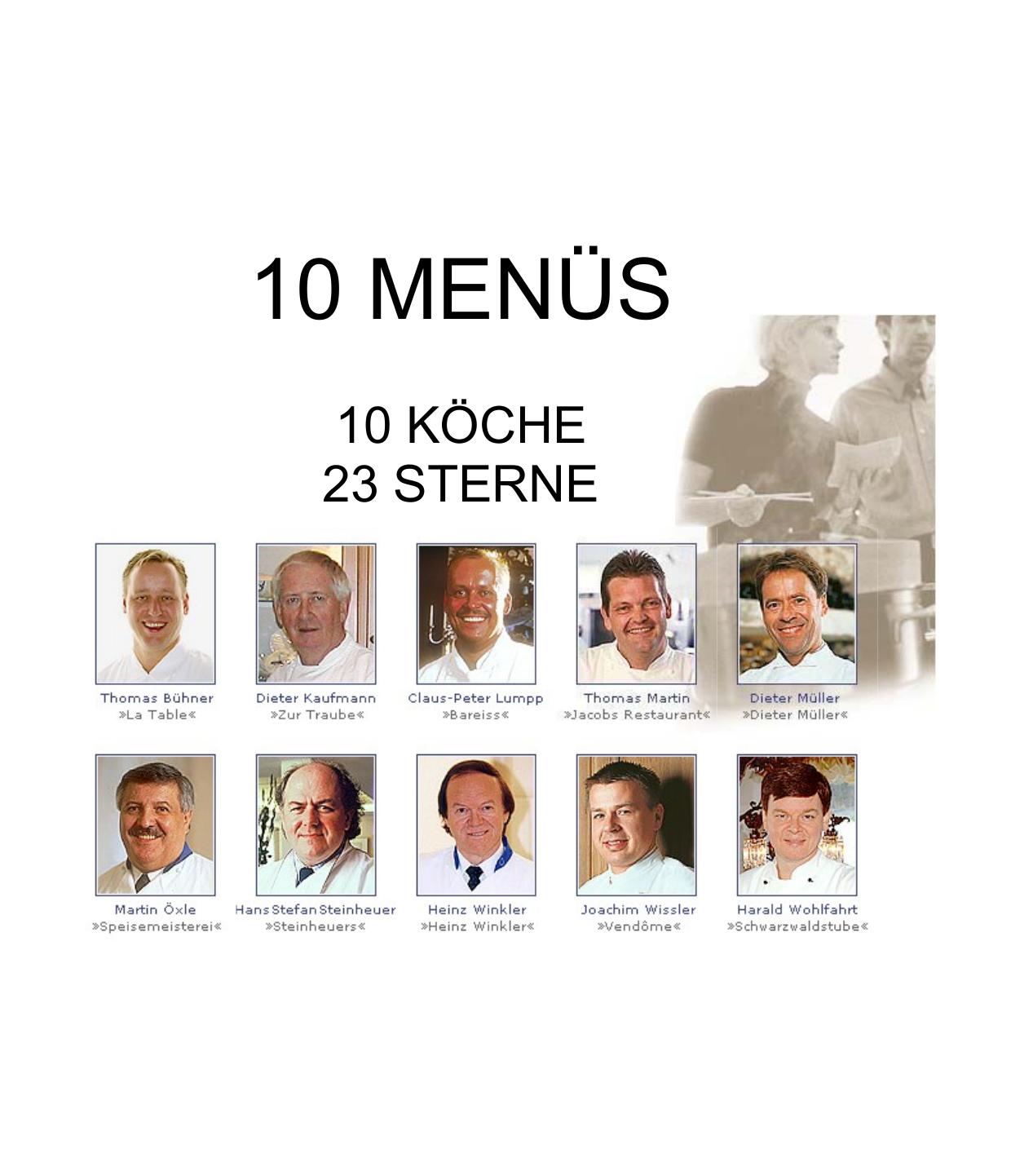 Kochrezepte 10 Mens 10 Köche 23 Sterne