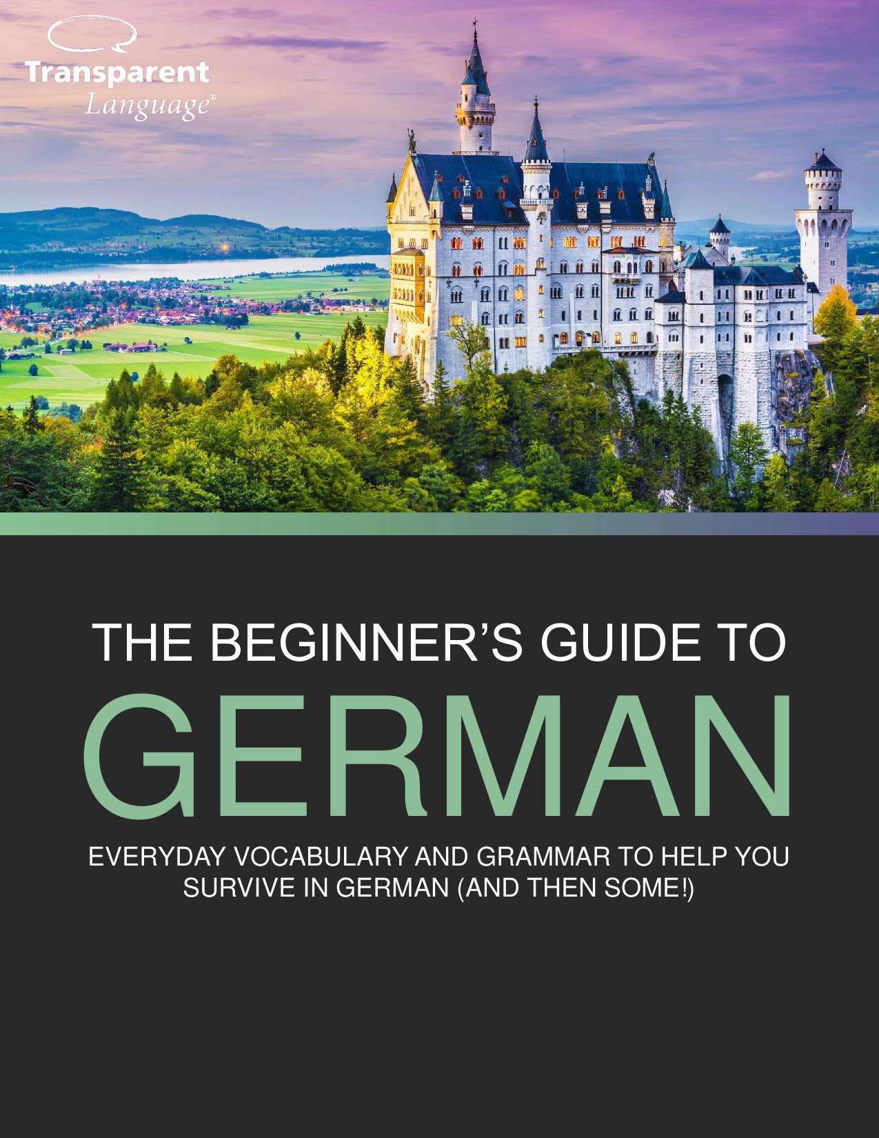 The Beginners Guide to German
