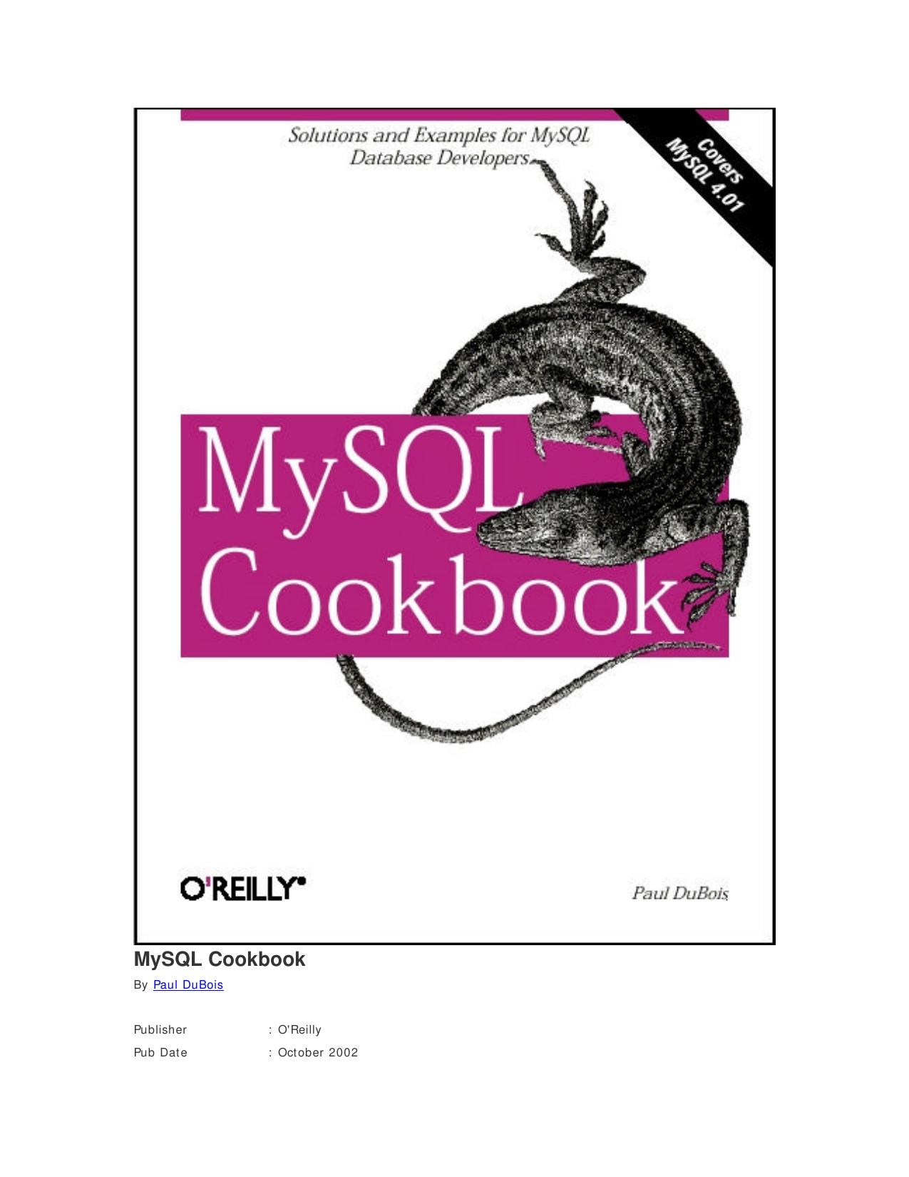 MySQL Cookbook